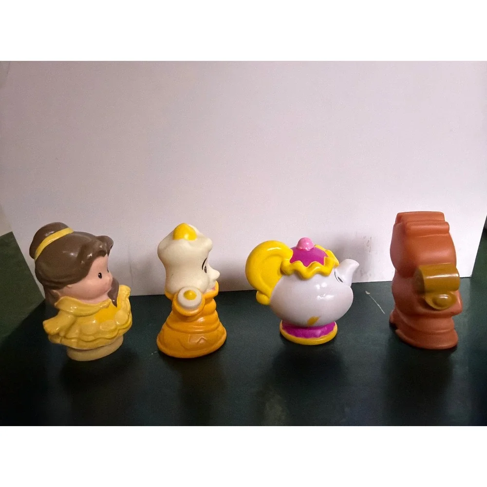 Fisher Price Little People‎ Disney Beauty and the Beast Belle Lumiere Potts 4pc